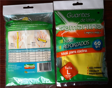 Guantes De Látex Reforzado, Talle "L"